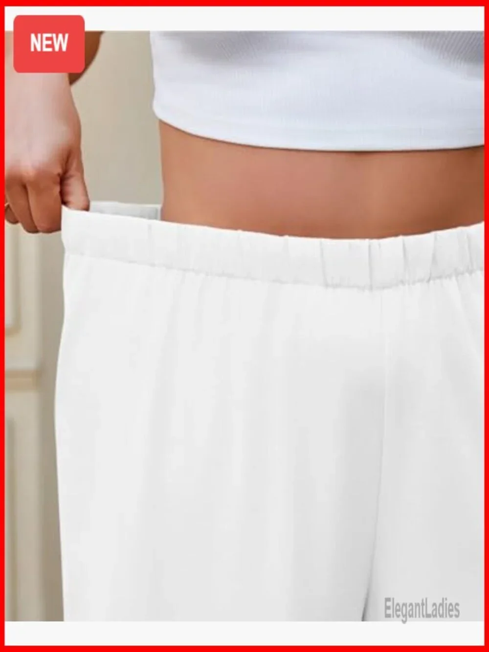 Plus Size High Waist Wide Leg Palazzo Pants with Pockets & Ruffle Hem